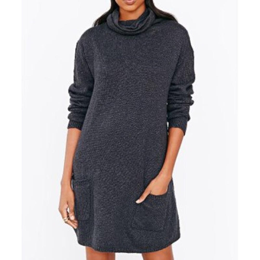 BDG Gray Cowl Neck Tunic - Picture 7 of 7